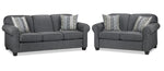 Aristotle Sofa, Loveseat and Chair Set - Grey