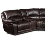 Santorini 5-Piece Power Reclining Sectional - Walnut